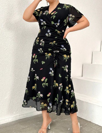 Rochie medie SHEIN CURVE, floral print
