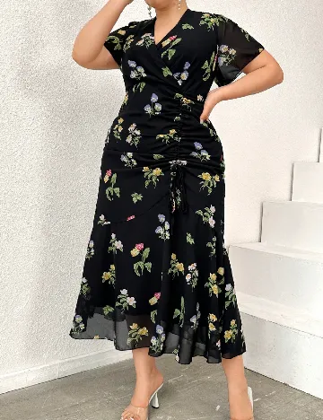 Rochie medie SHEIN CURVE, floral print