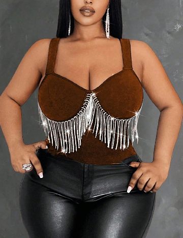 Top SHEIN CURVE, maro
