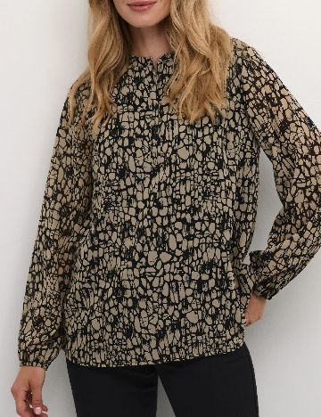 Bluza Kaffe, negru/maro