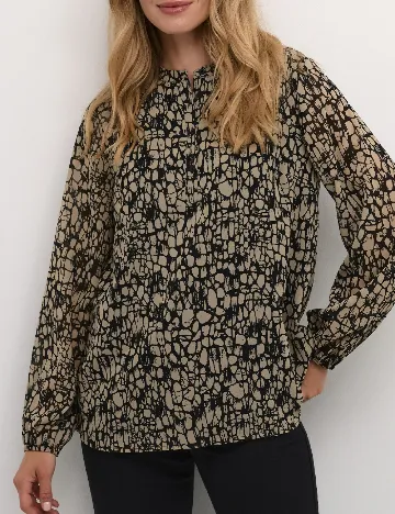 Bluza Kaffe, negru/maro