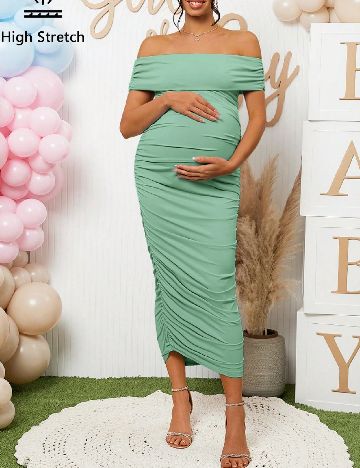 Rochie medie SHEIN Maternity, verde