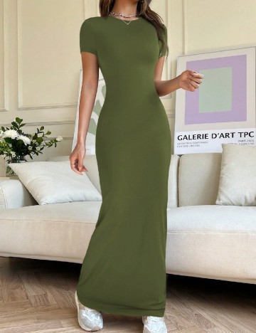 Rochie lunga SHEIN, verde