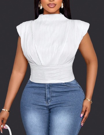 Top SHEIN CURVE, alb