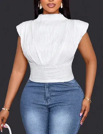 Top SHEIN CURVE, alb