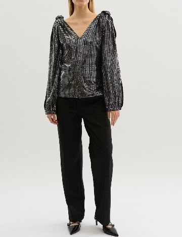 Bluza Karen By Simonsen, argintiu