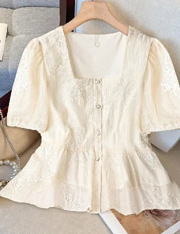 Bluza SHEIN CURVE, ecru