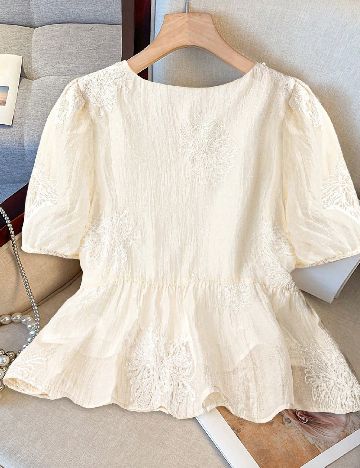 Bluza SHEIN CURVE, ecru