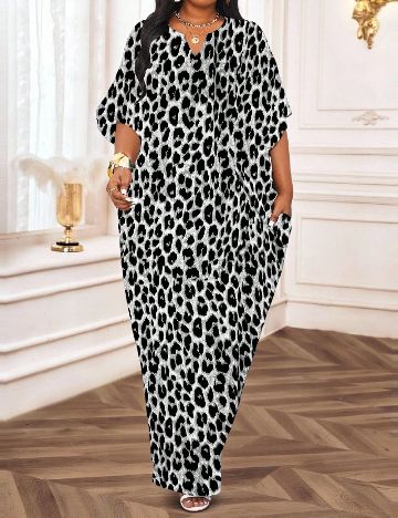 Rochie lunga SHEIN CURVE, animal print