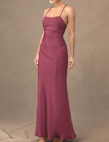 Rochie lunga Silquee, roz