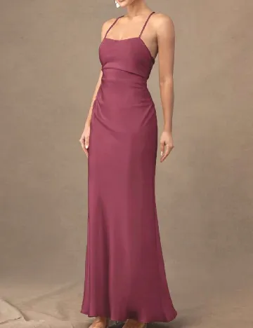 Rochie lunga Silquee, roz