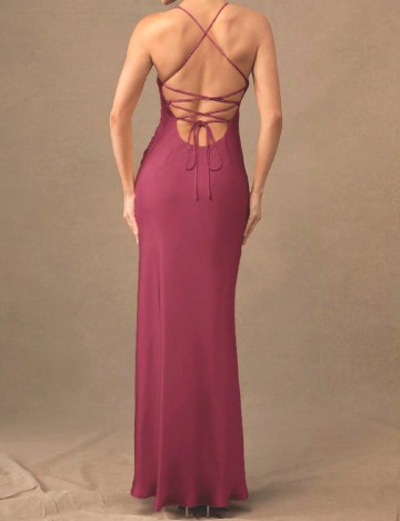 Rochie lunga Silquee, roz