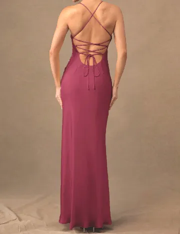 Rochie lunga Silquee, roz