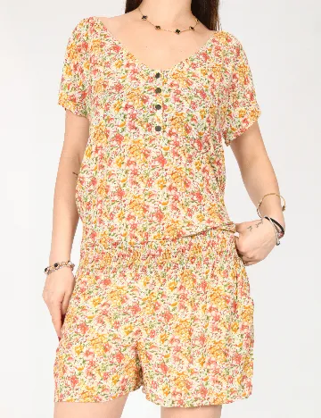 Salopeta Bershka, floral print
