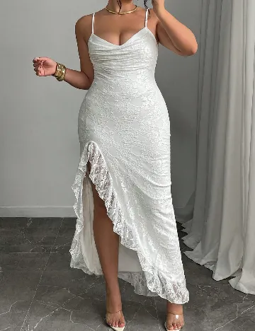 Rochie lunga SHEIN CURVE, alb