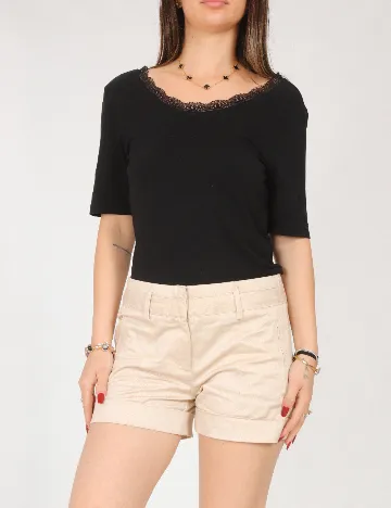 Pantaloni scurti Zara, crem