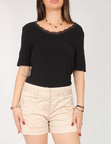 Pantaloni scurti Zara, crem