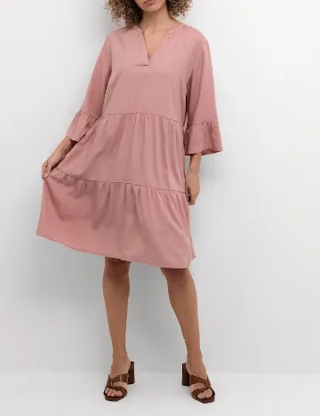 Rochie medie Cream, roz