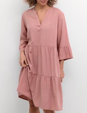Rochie medie Cream, roz