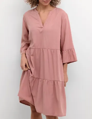 Rochie medie Cream, roz