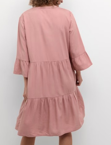 Rochie medie Cream, roz