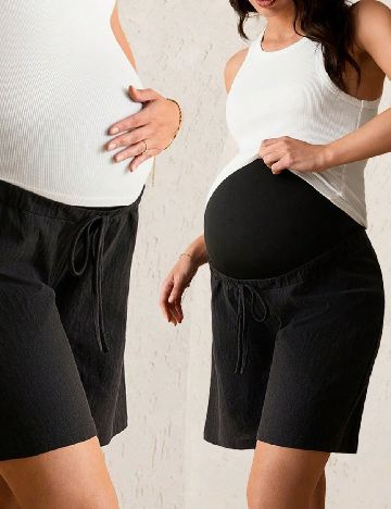 Pantaloni scurti SHEIN Maternity, negru
