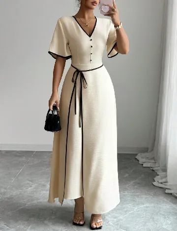 Rochie lunga SHEIN, crem