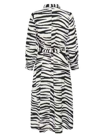Rochie medie Kaffe Curve, alb/negru