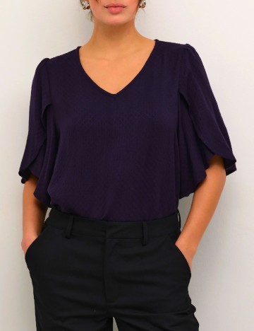 Bluza Kaffe, mov inchis