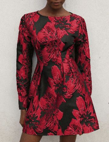 Rochie scurta SHEIN, negru/rosu
