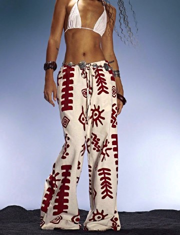 Pantaloni Musera, crem