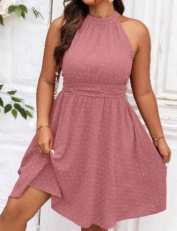 Rochie scurta SHEIN CURVE, roz
