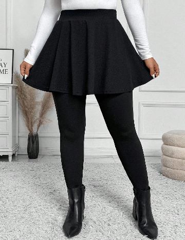Fusta pantalon SHEIN CURVE, negru