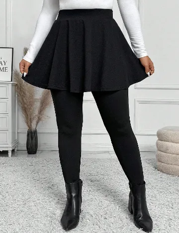 Fusta pantalon SHEIN CURVE, negru