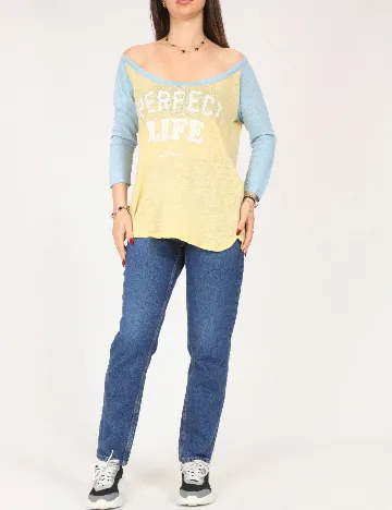 Bluza Zara, galben/albastru