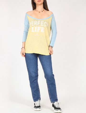 Bluza Zara, galben/albastru