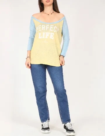 Bluza Zara, galben/albastru