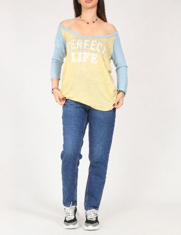 Bluza Zara, galben/albastru