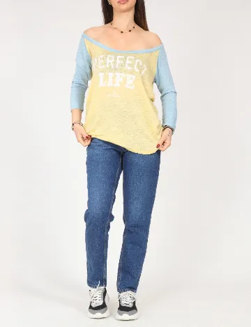 Bluza Zara, galben/albastru