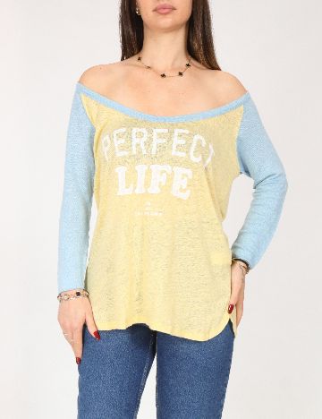 Bluza Zara, galben/albastru