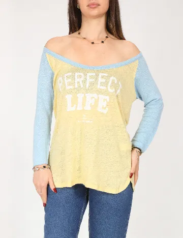 Bluza Zara, galben/albastru