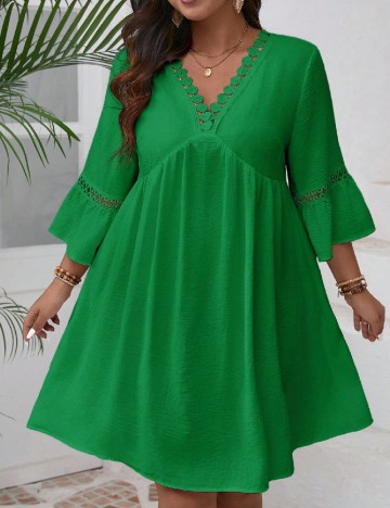 Rochie scurta SHEIN CURVE, verde