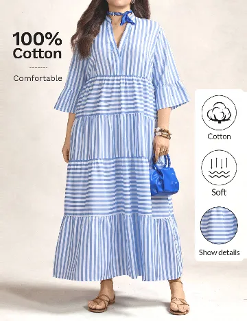Rochie lunga SHEIN CURVE, albastru