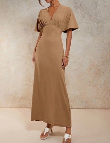 Rochie lunga Cosmina, maro