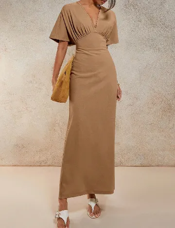 Rochie lunga Cosmina, maro