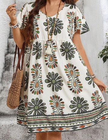 Rochie scurta SHEIN CURVE, mix culori