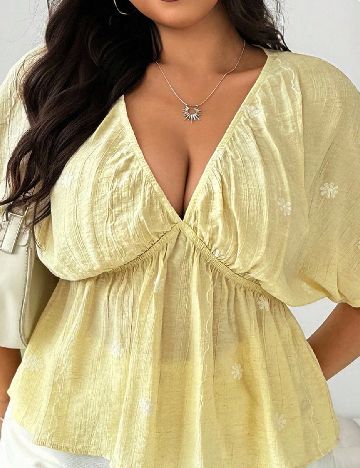 Bluza SHEIN CURVE, galben