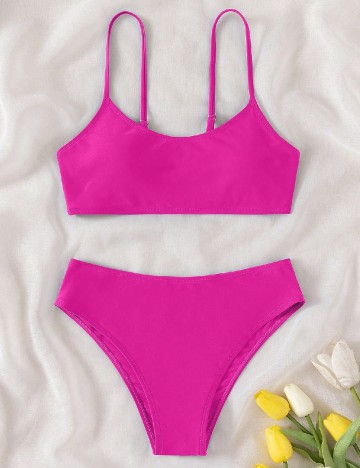 Costum de baie Shein Kids, roz