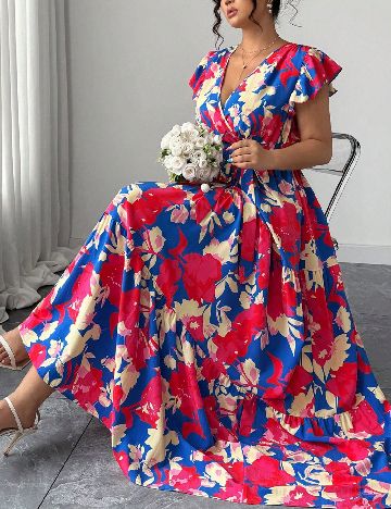 Rochie lunga SHEIN CURVE, mix culori