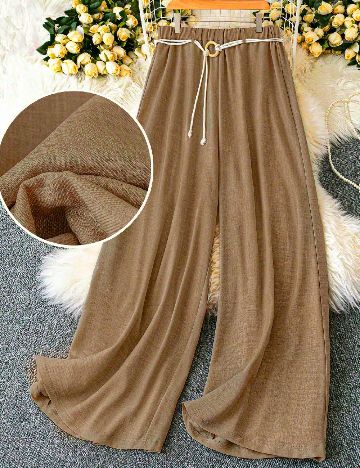 Pantaloni SHEIN CURVE, maro